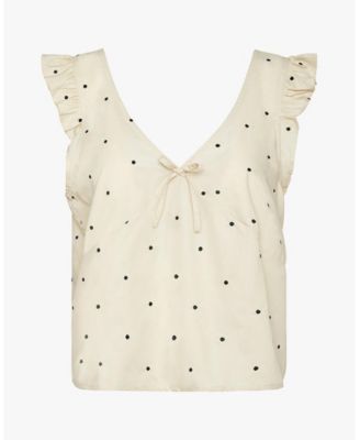 Women's Ruffle Sleeve Boxy Top