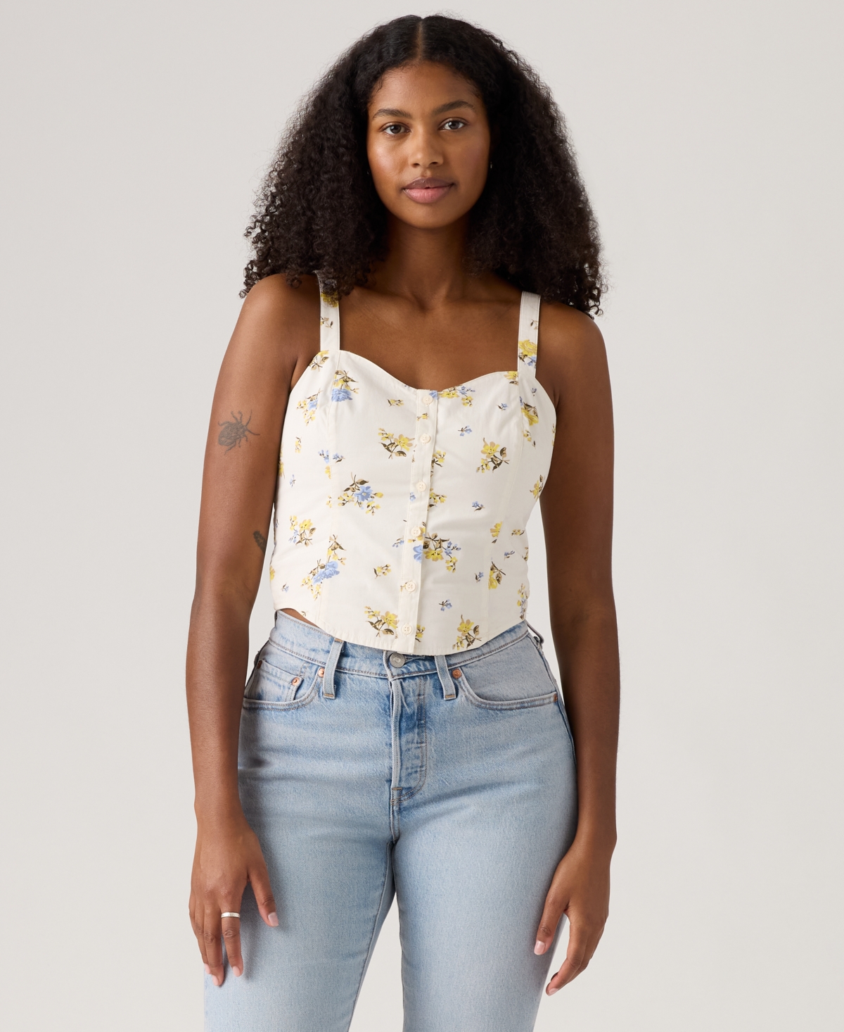 Levi's Adore Bustier Top In White