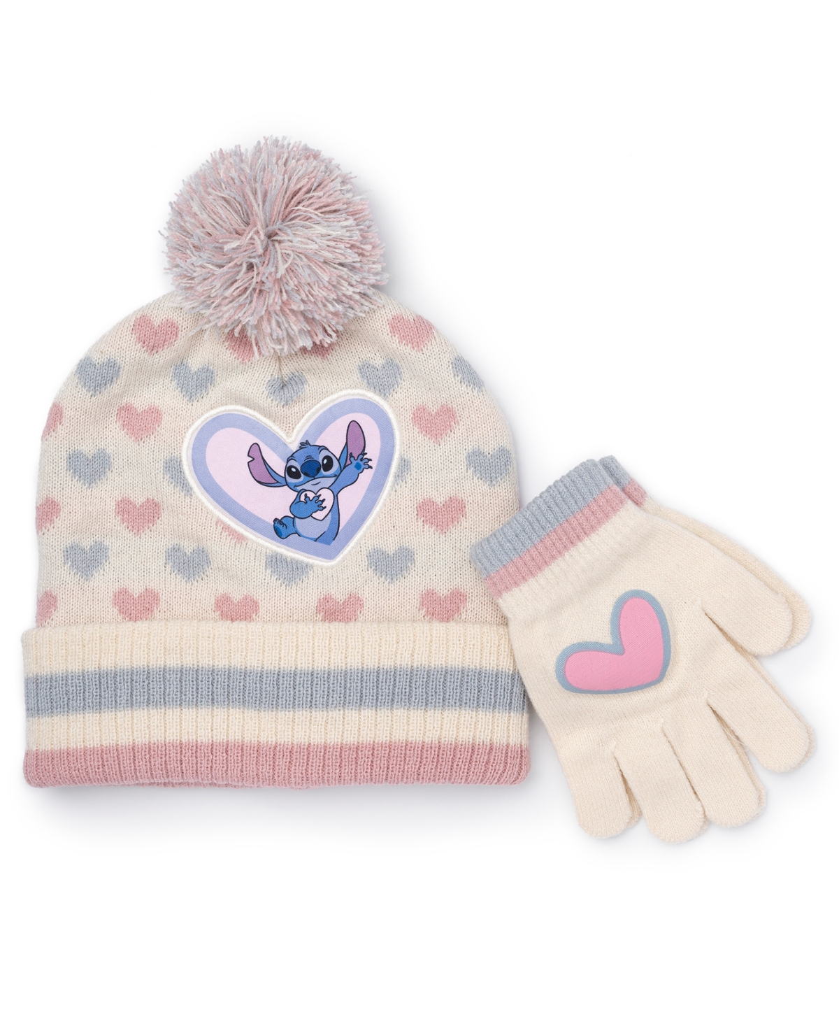 Berkshire Stitch Big Girls 2-piece Stitch Beanie And Gloves Set In Multi