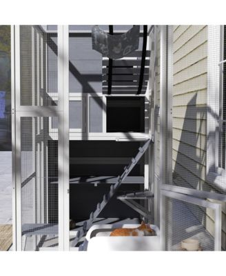 Large Catio Outdoor Cat Enclosure for 2-3 Cats 76" x 36" x 68"
