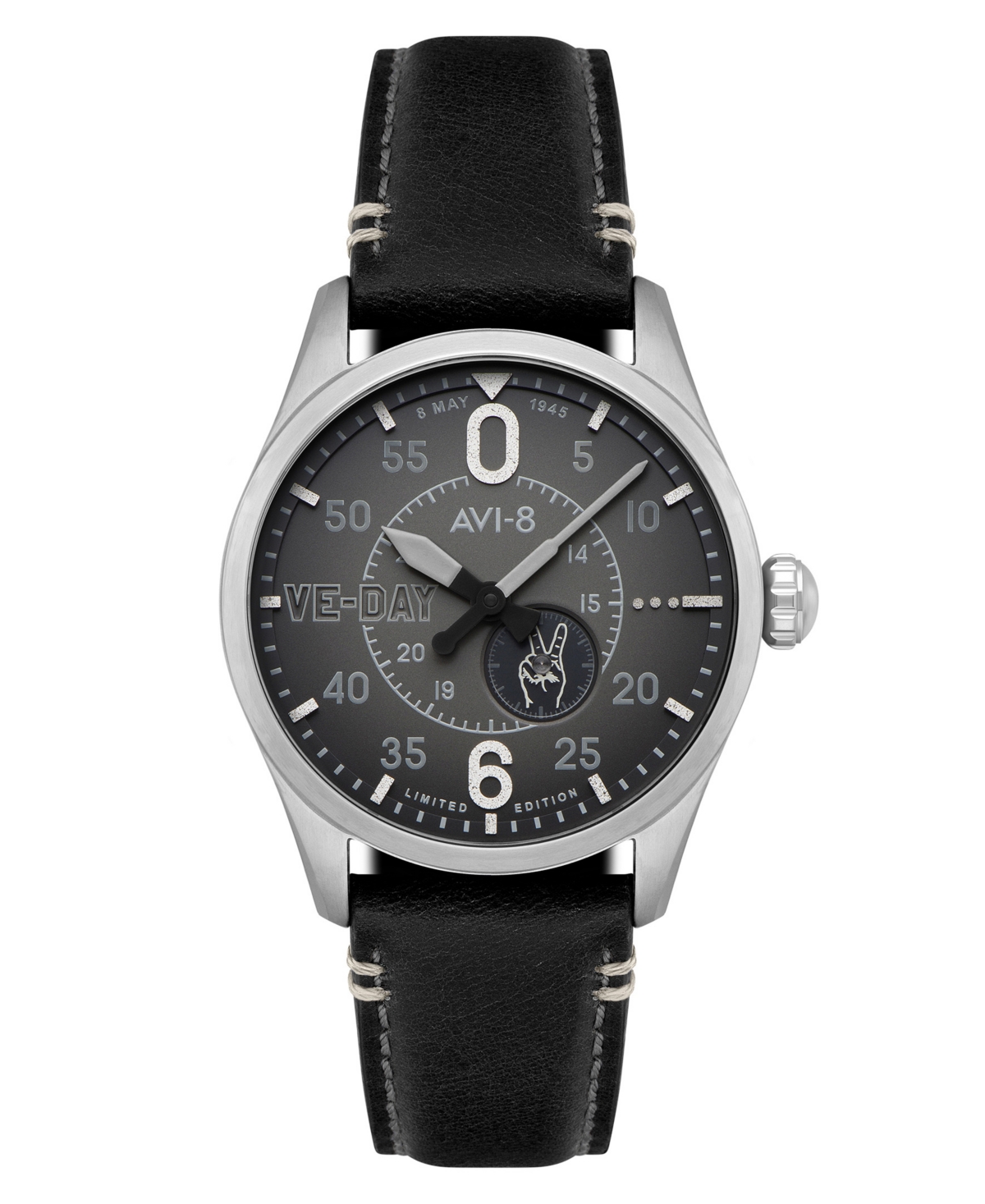 Avi-8 Men's Spitfire Leather Strap Watch