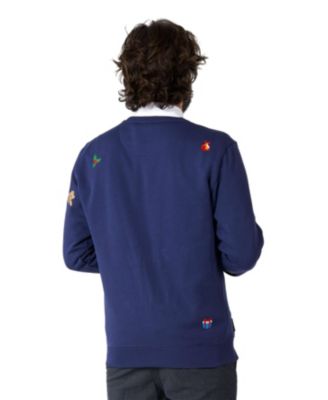 Christmas Sweater for Men - X- Mas Icons - Black - With Stylish Christmas Icons - Long Sleeve - Crew Neck