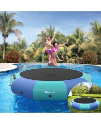 Inflatable Water Trampoline with Ladder and Anchor for Lake or Pool Fun