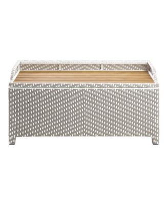 Azur Poolside Outdoor Wicker Metal Storage Bench