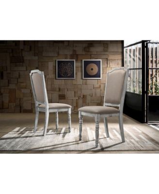 Iris Weathered White Wood 5-Pc Dining Set