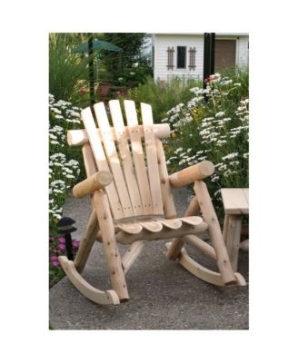 Cedar Log Rocking Chair