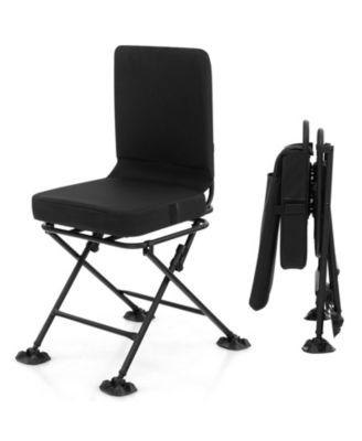 Folding Hunting Blind Chair with Swivel Base and Duck Feet