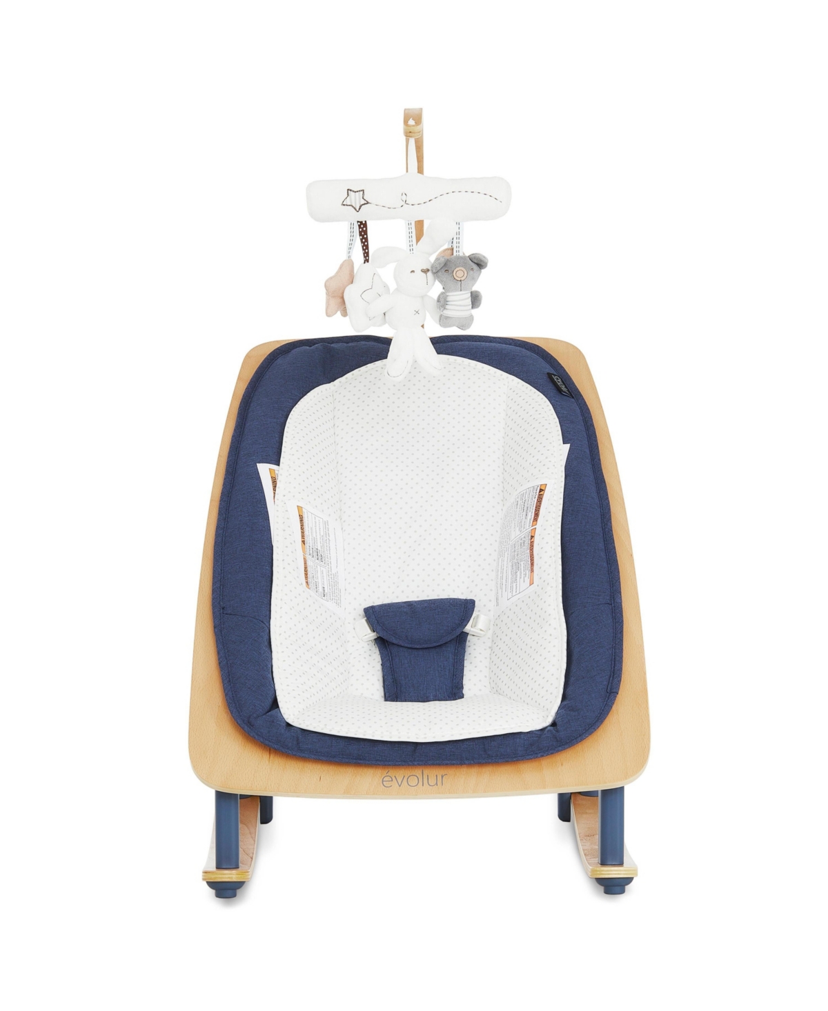 Evolur Tory 2-in-1 Rocker & Chair Light Gray