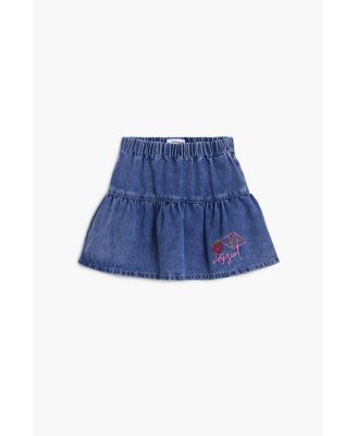 Girls's Cherry denim miniskirt
