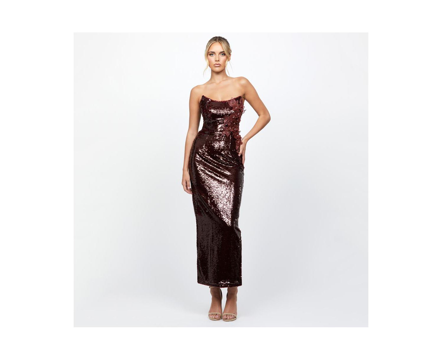 Edith Scoop Strapless Midaxi