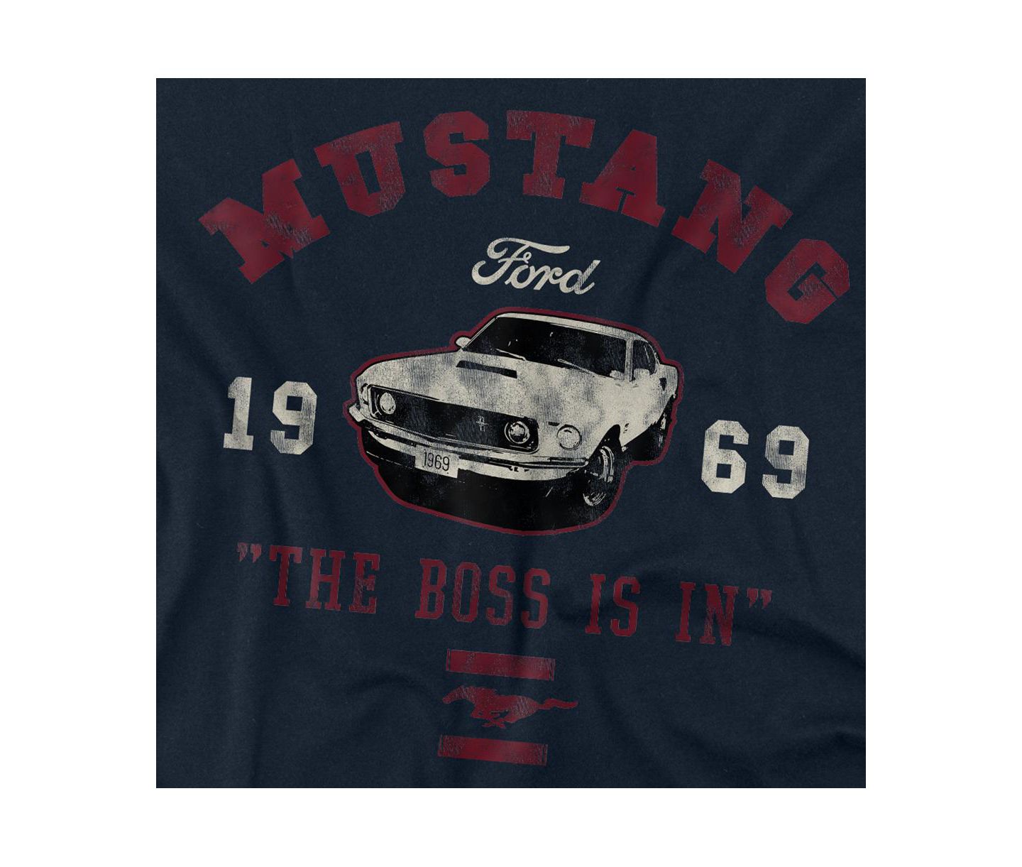 Мужская футболка Mustang Big & Tall Ford The Boss Is In, цвет: Тёмно-синий — фото 2