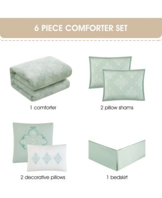 Prissa Medallion 6-Pc. Comforter Set, Queen