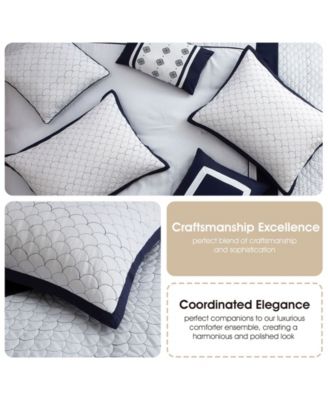 Navina Geometric 7-Pc. Comforter Set, Queen