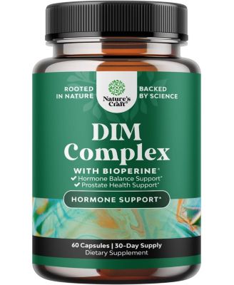 Extra Strength Diindolylmethane DIM Supplement, DIM Complex Men & Women, Hormone Balance & Prostate Support Supplement, 60ct