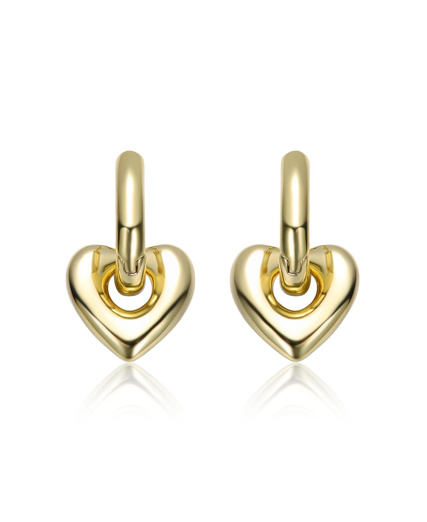 Plated Heart Earrings