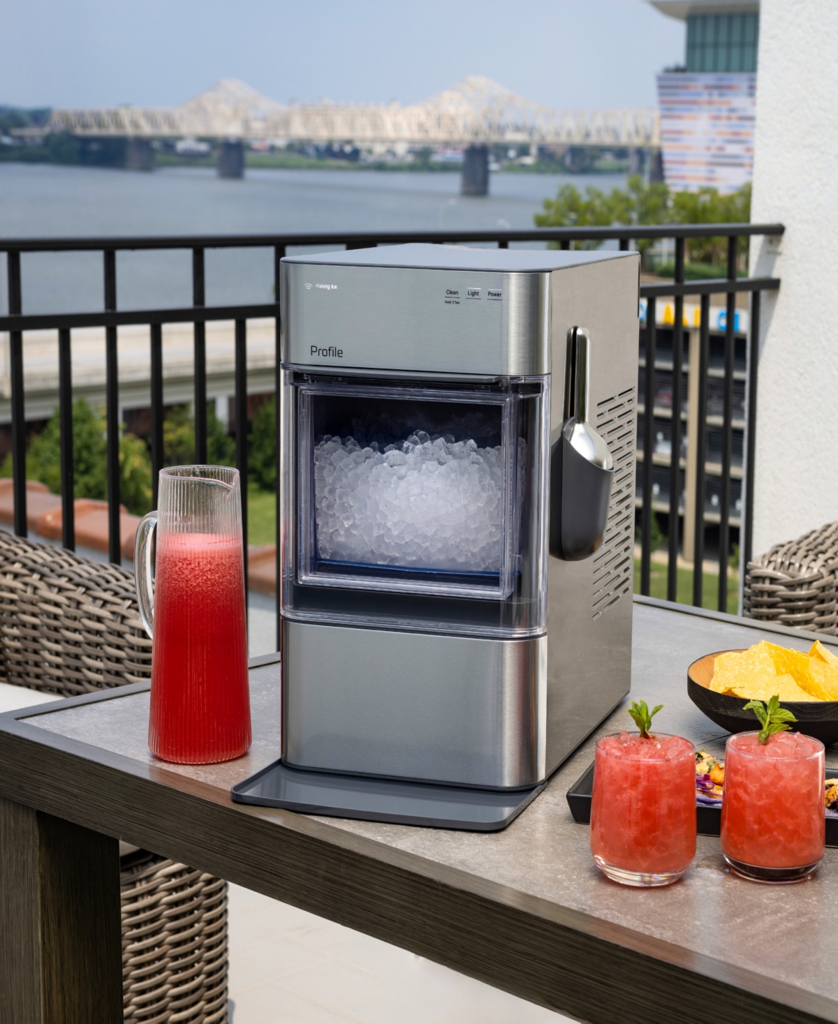Ge Appliances Profile Opal 2.0 Ultra Nugget Ice Maker In Metallic