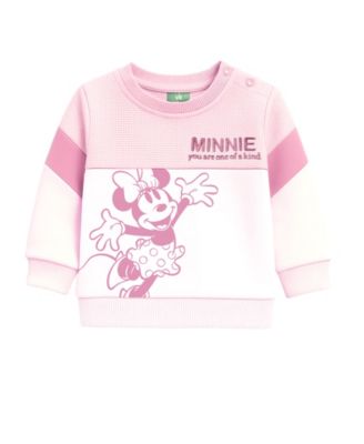 Baby Girls' Long Sleeve Minnie Sweatshirt and Jogger, 2-Piece Set