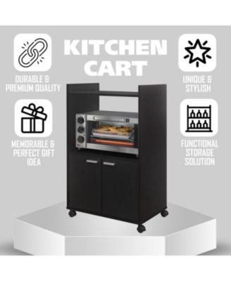 Ayla 2-Door Kitchen Microwave Cart