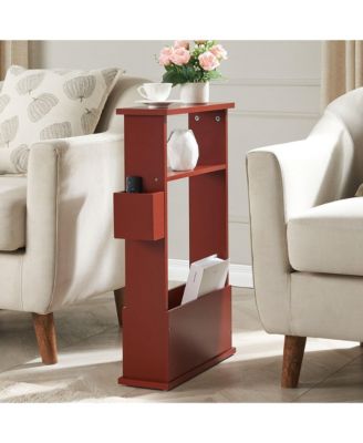 29-Inch Tall Wood Zeke Narrow Side Table