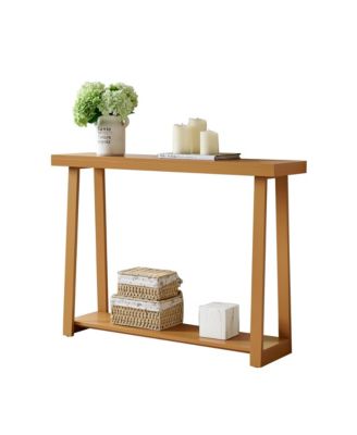 Emma Narrow Console Table with Lower Shelf Perfect for Sofa Table, Entryway Table for Hallway, Living Room