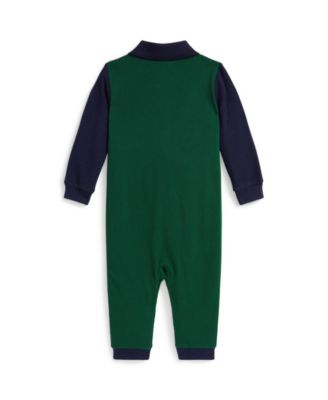Baby Boys' Big Pony Cotton Mesh Long Sleeves Coverall