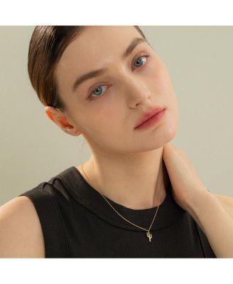 Crystal Cactus Pendant Necklace