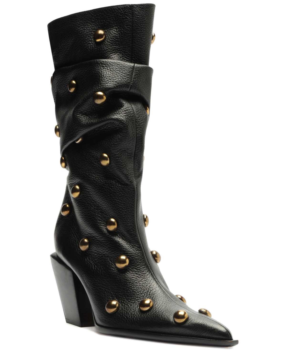 Schutz Women's Tulsa Studs Mid-shaft Boots In Black