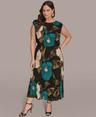Donna Karan New York - Plus Size Chiffon Midi Dress