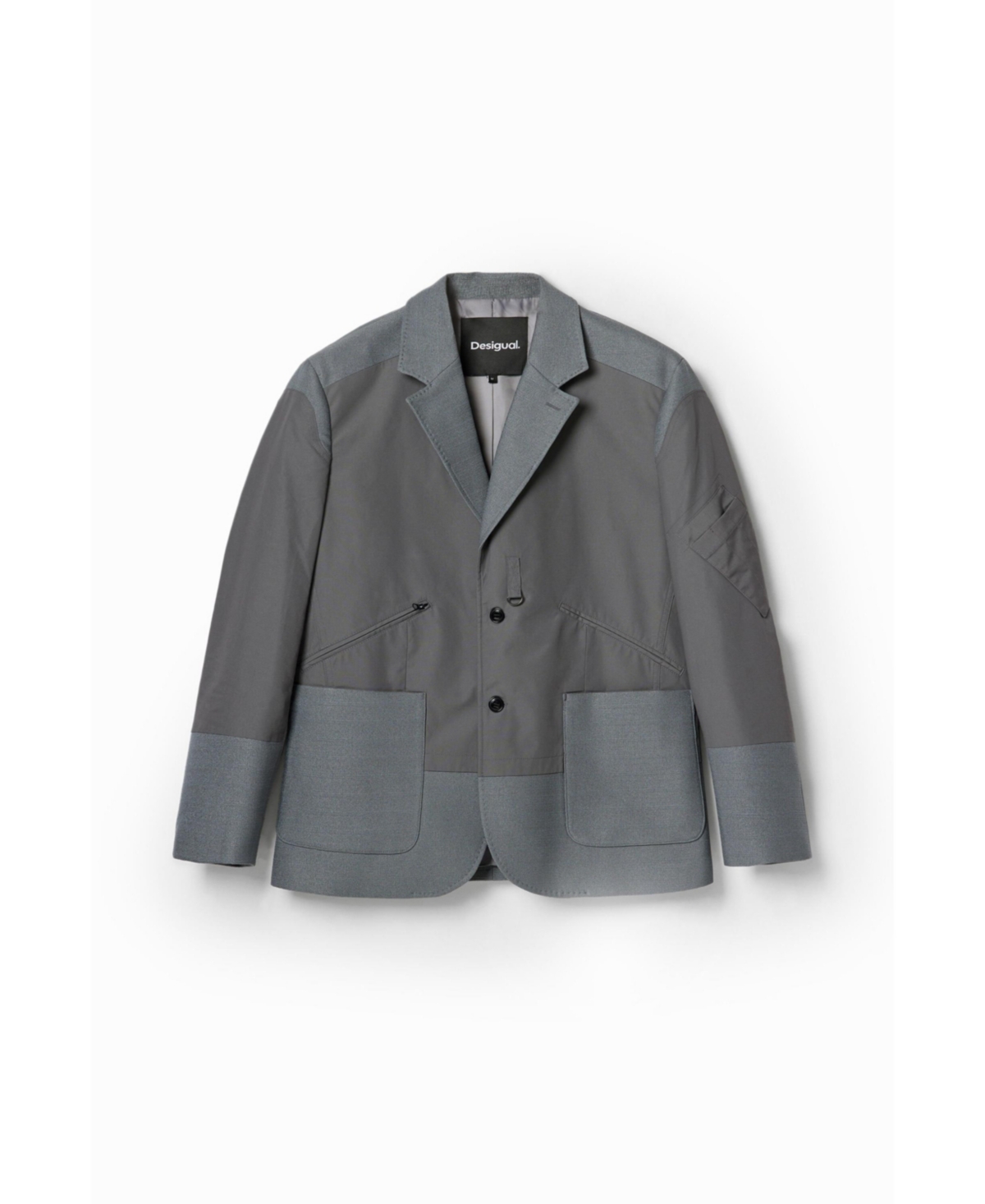 Desigual Men's Hybrid Pockets Blazer In Gray