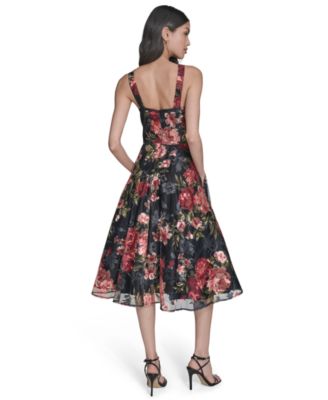 Women's V-Neck Sleeveless Midi Dress