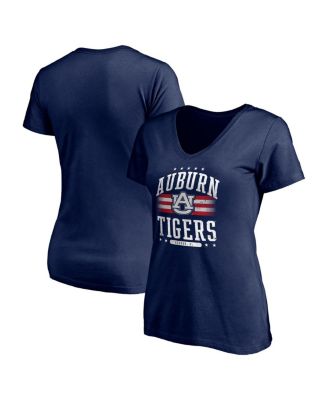 Fanatics Mto Label - Women's Navy Auburn Tigers City Pride V-neck T-shirt