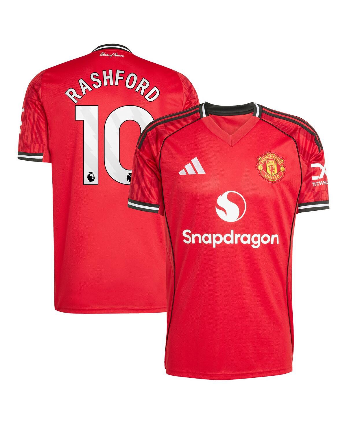 Adidas Men's Marcus Rashford Red Manchester United Home 2025/26 Replica Player Jersey
