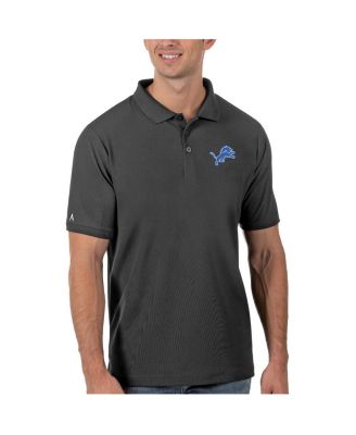 Antigua - Men's Charcoal Detroit Lions Legacy Pique Polo Shirt