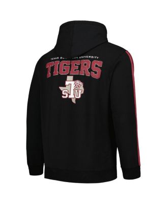 Men's Black Texas Southern Tigers Oversized Stripes Pullover Hoodie