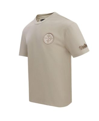 Men's Tan Pittsburgh Steelers Drop Shoulder T-Shirt