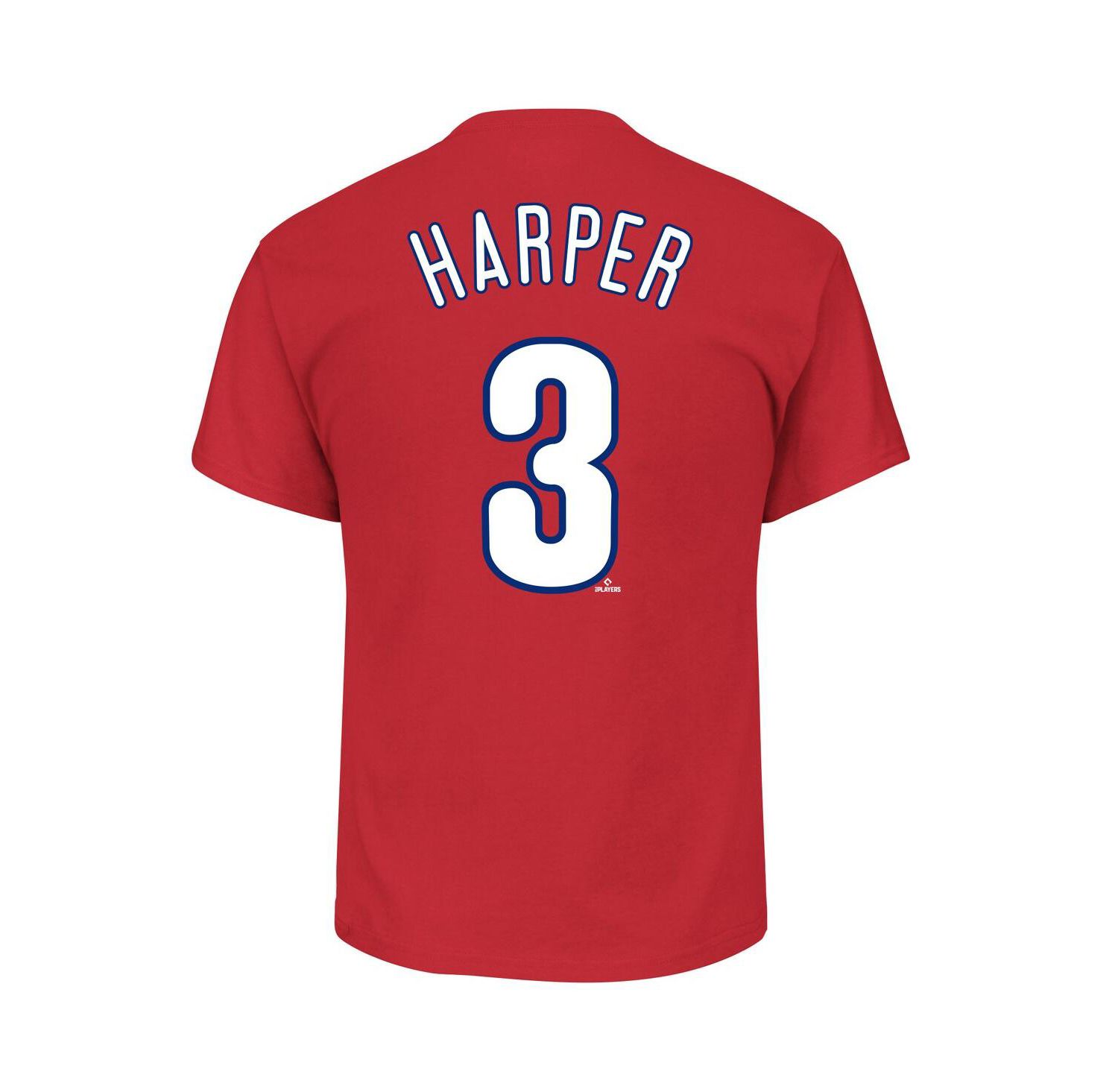 Men's Bryce Harper Red Philadelphia Phillies Big & Tall Name & Number T-Shirt