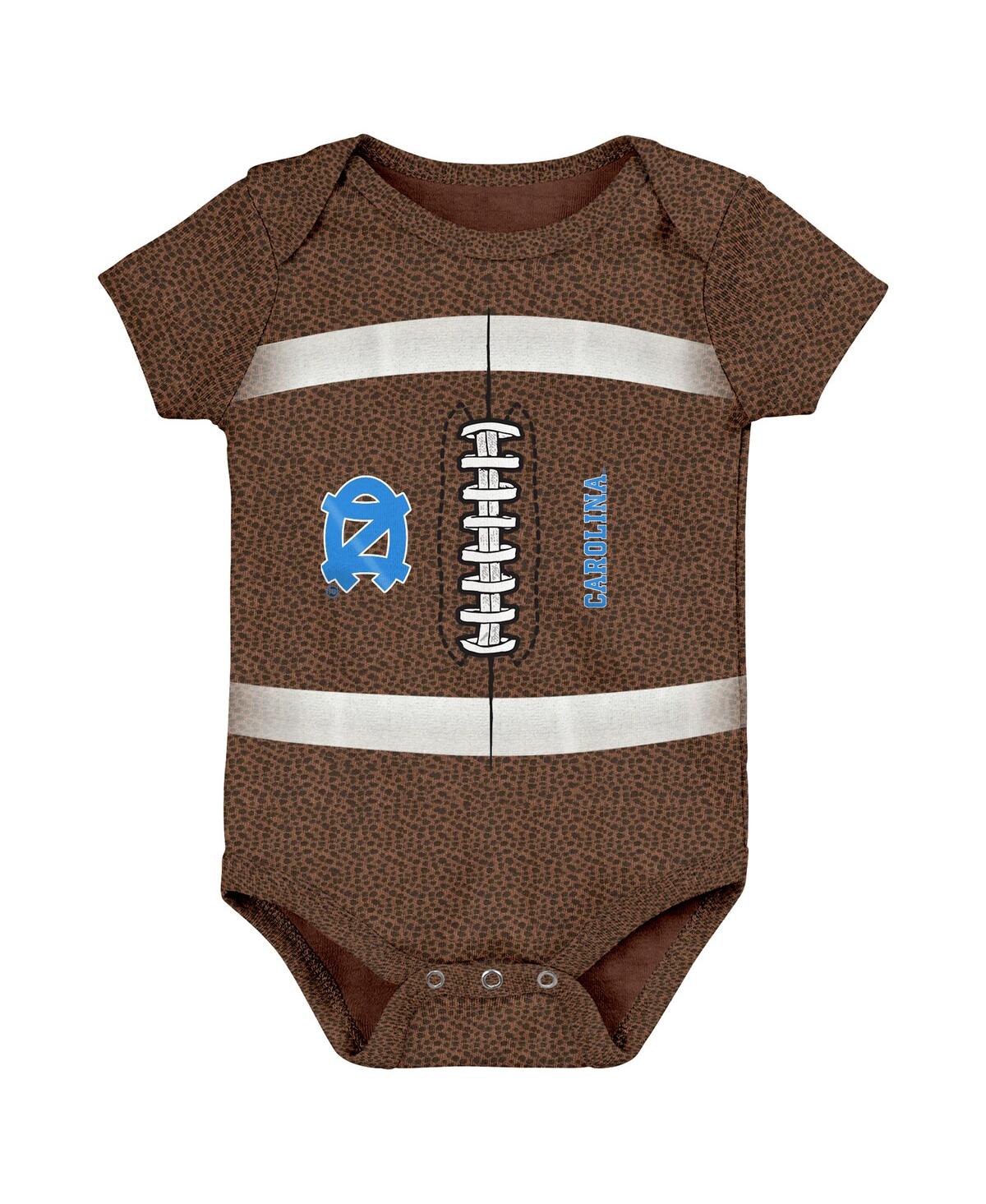 Outerstuff Baby Boys And Girls Brown North Carolina Tar Heels Catch Me Football Bodysuit In Brown