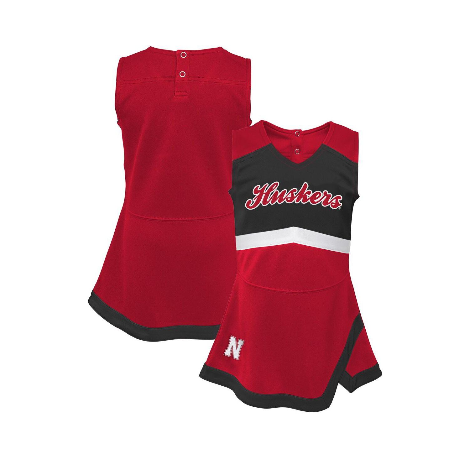 Big Girls Scarlet Nebraska Huskers Cheer Captain Jumper Dress