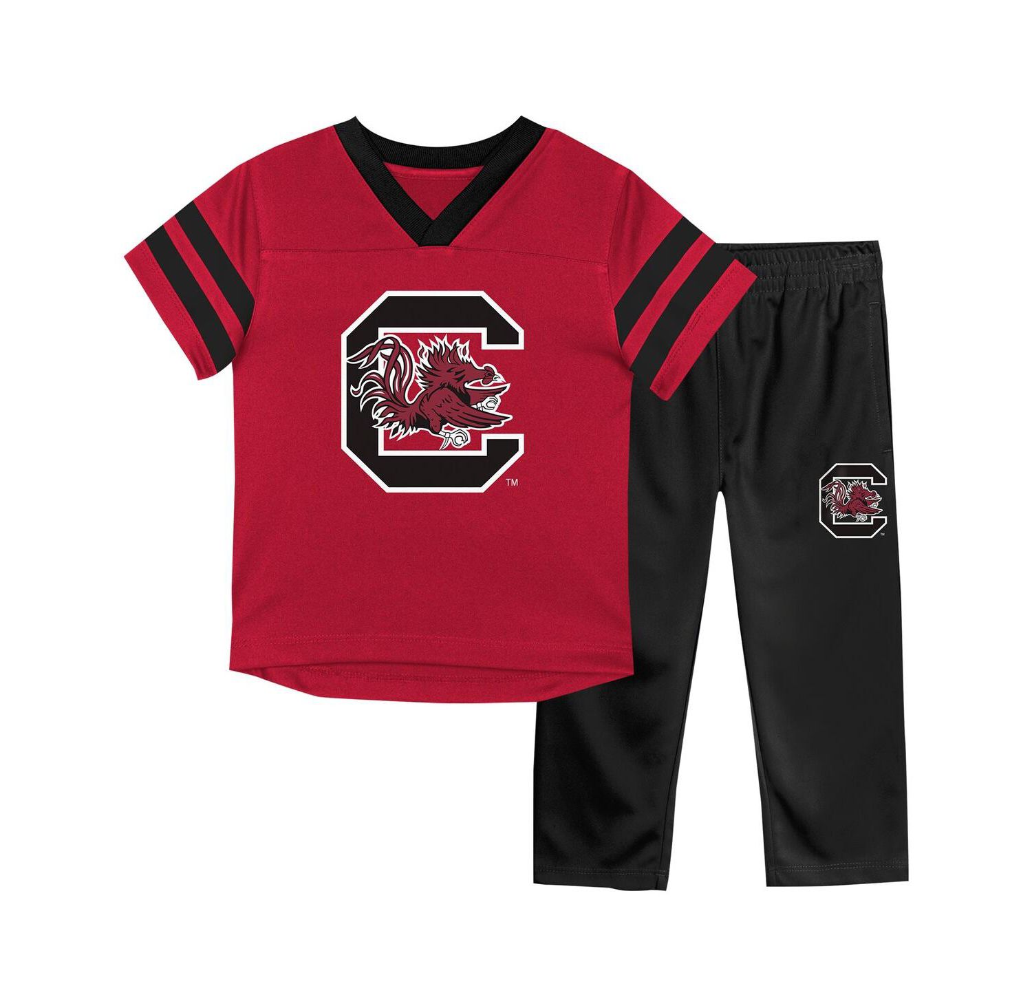 Baby Boys and Girls 2-Piece South Carolina Gamecocks Red Zone Jersey and Pants Set