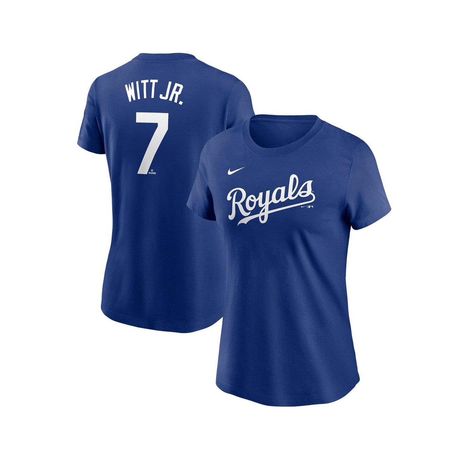 Women's Bobby Witt Jr. Royal Kansas City Royals Fuse Name & Number T-Shirt