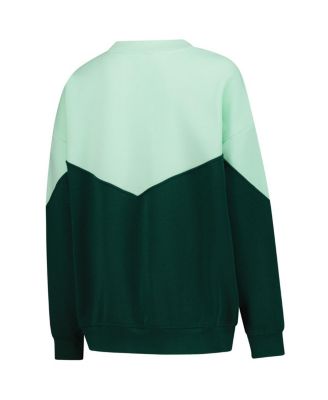 Women's Mint Michigan State Spartans Bestie Oversized Pullover Sweatshirt