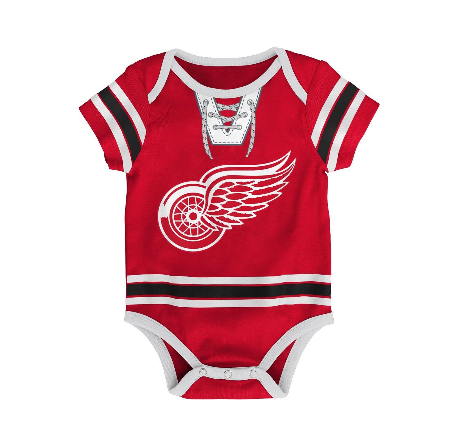 Baby Boys and Girls Red Detroit Red Wings Hockey Jersey Bodysuit