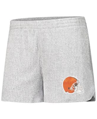 Women's Gray Cleveland Browns Juniper Long Sleeve Hoodie Top and Shorts Set