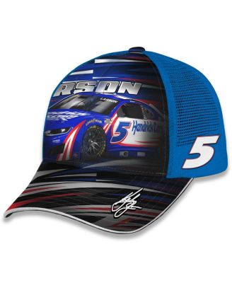 Checkered Flag Sports - Big Boys and Girls Blue Kyle Larson HendrickCars Trucker Adjustable Hat
