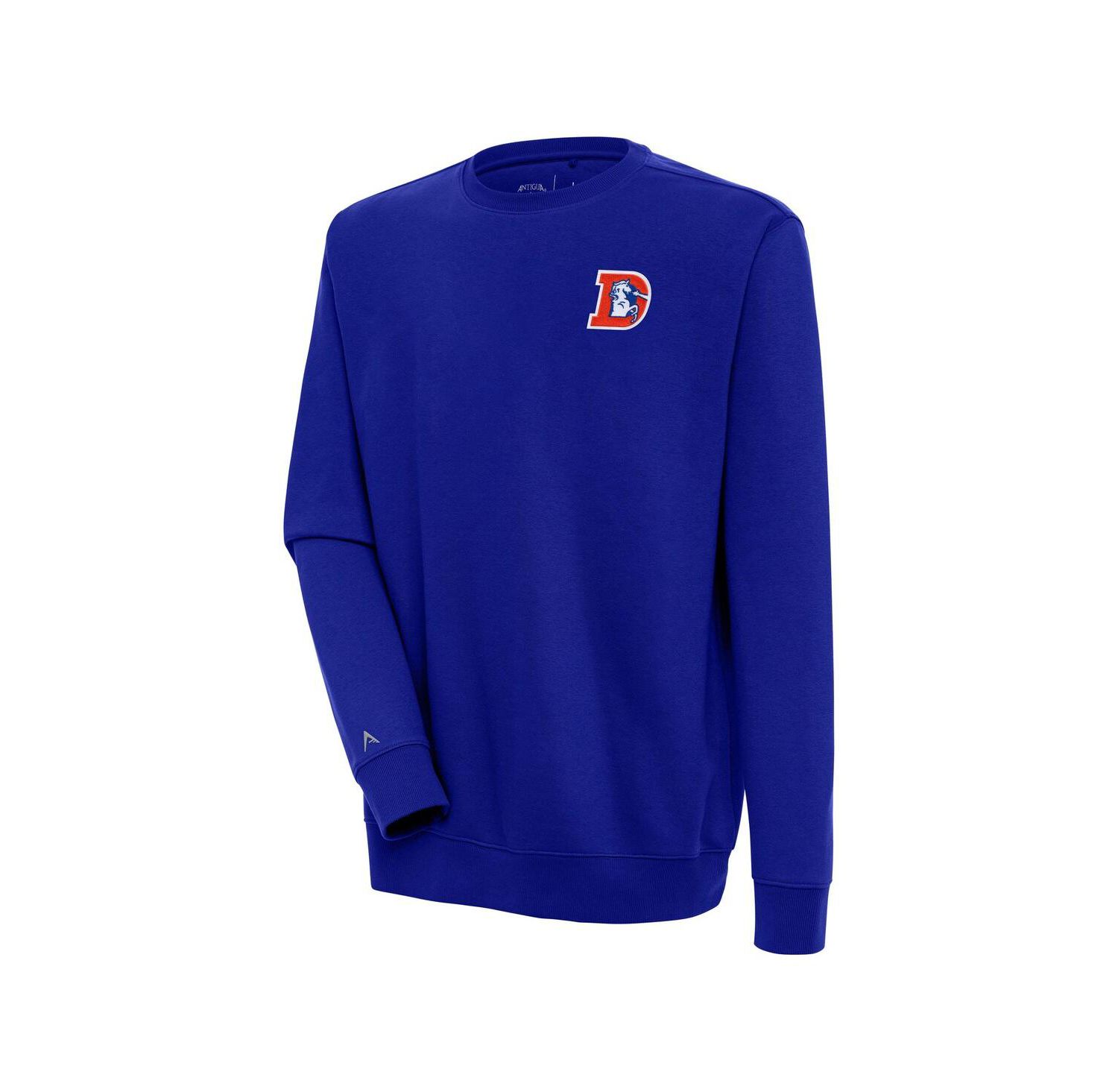 Men's Royal Denver Broncos Throwback Logo Victory Pullover Sweatshirt