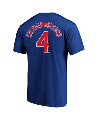 Men's Pete Crow-Armstrong Royal Chicago Cubs Big Tall Name Number T-Shirt