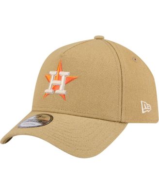 New Era - Men's Khaki Houston Astros Logo Essentials 9FORTY A-Frame Adjustable Hat