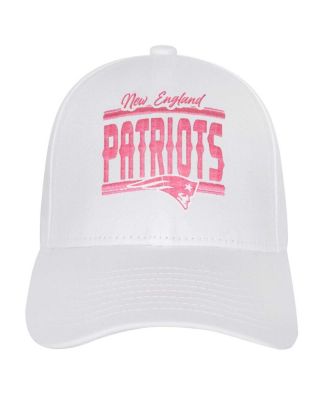 Big Girls New England Patriots All White Structured Adjustable Hat