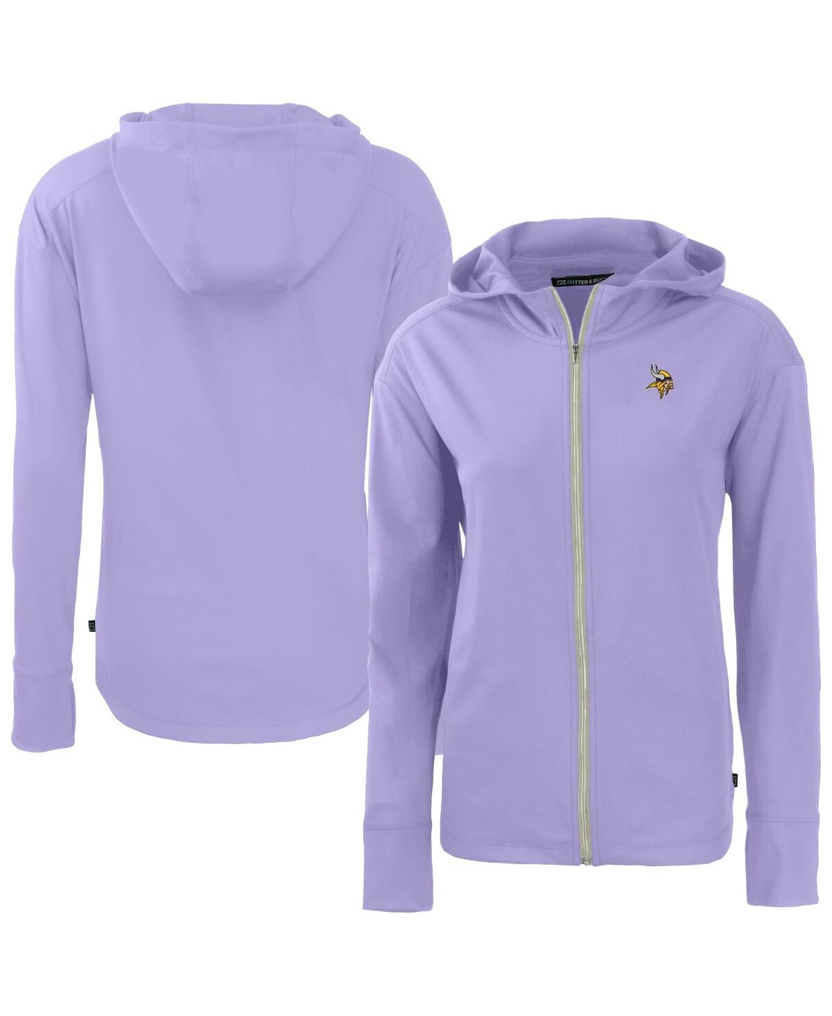 Cutter & Buck Women's Purple Minnesota Vikings Daybreak Full-zip Hoodie Jacket In Purple