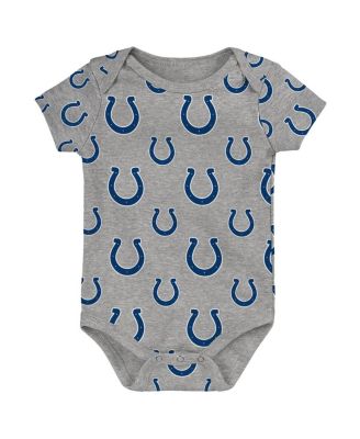 Baby Boys and Girls 3-Pack Indianapolis Colts Team Starter Bodysuit Set